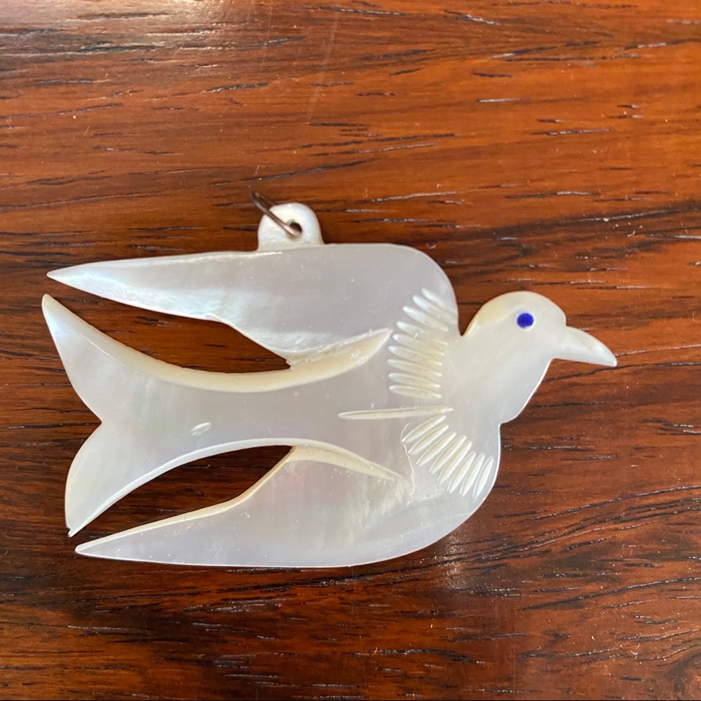 VINTAGE Dove Bird Pendant